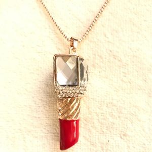 Betsey Johnson Lipstick Necklace